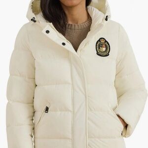 NWT Lauren Ralph Lauren Off-White Puffer Jacket